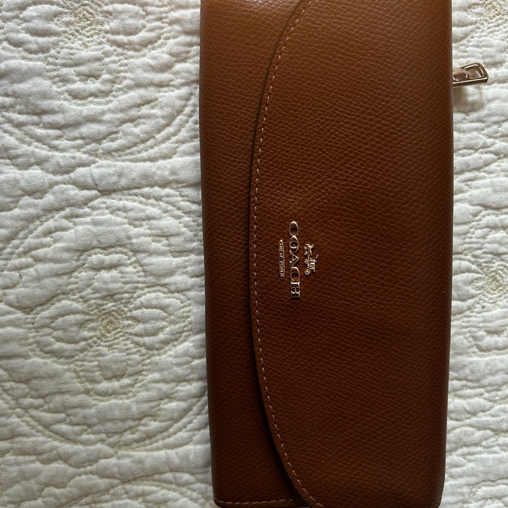Coach Tan Leather Clutch